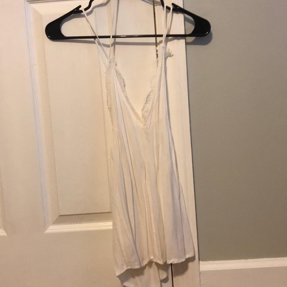 White lace tank top